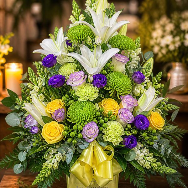 Large front facing  fresh flower display