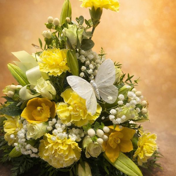 Front facing fresh flower arrangement