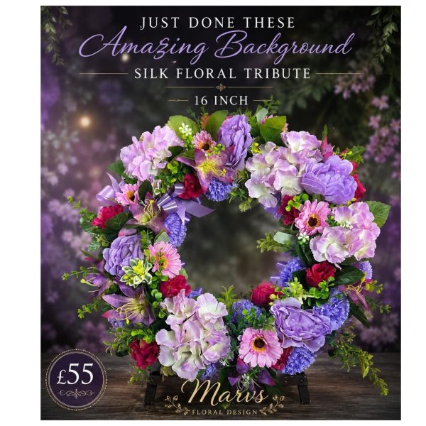 Silk Floral Tribute 16 inch