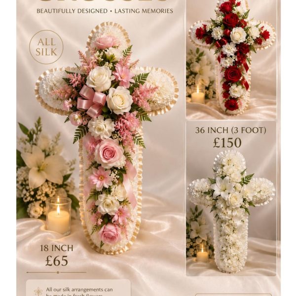 Silk Floral Crosses