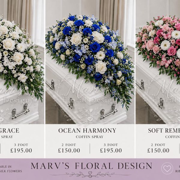 Soft Rememberance Coffin Sprays